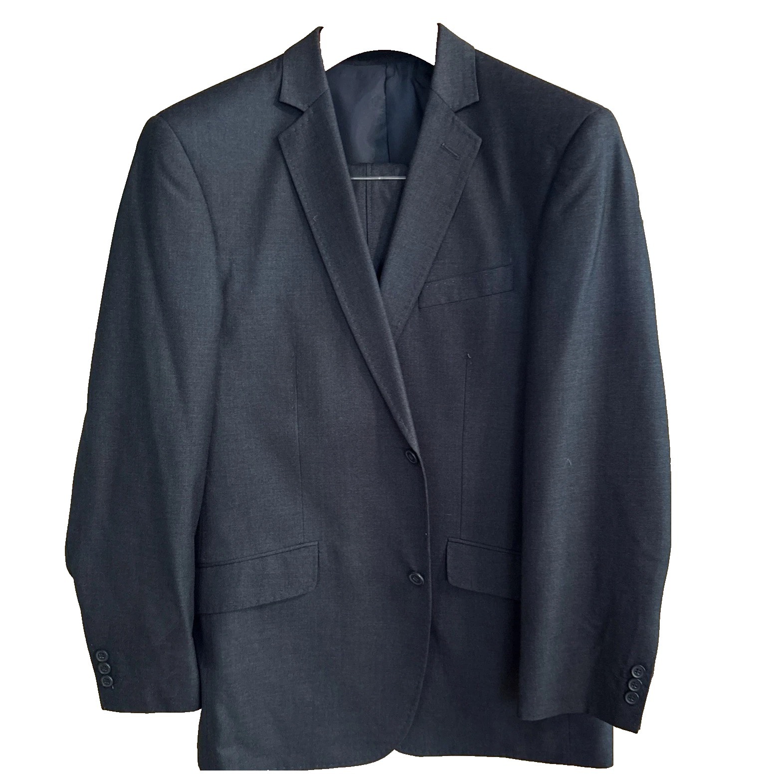 Giorgio Fiorelli Navy Blue Plaid Full Suit 46r Superlux Fine Textile 46 Pants